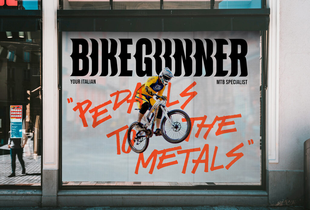 cartellone pubblicitario bike gunner